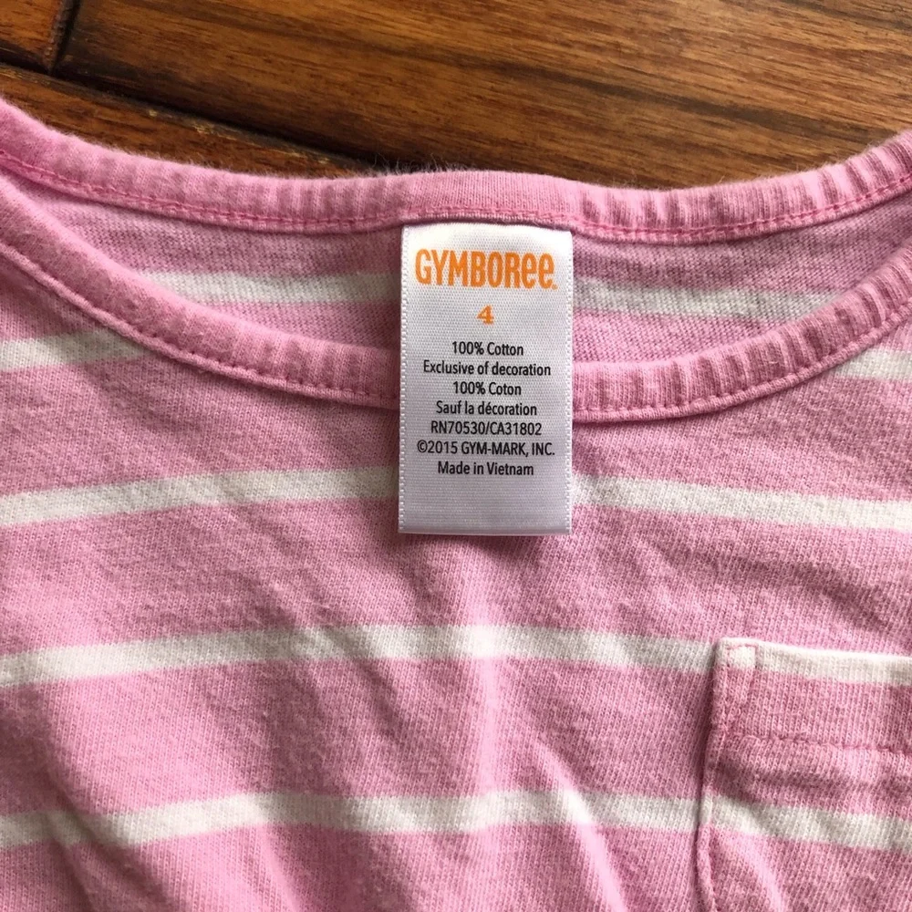Gymboree pink and white striped tunic/dress size 4